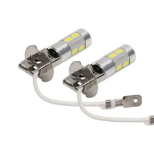 热销 H3 H1 10SMD 10LED5630高亮LED行车灯雾灯泡解码雾灯