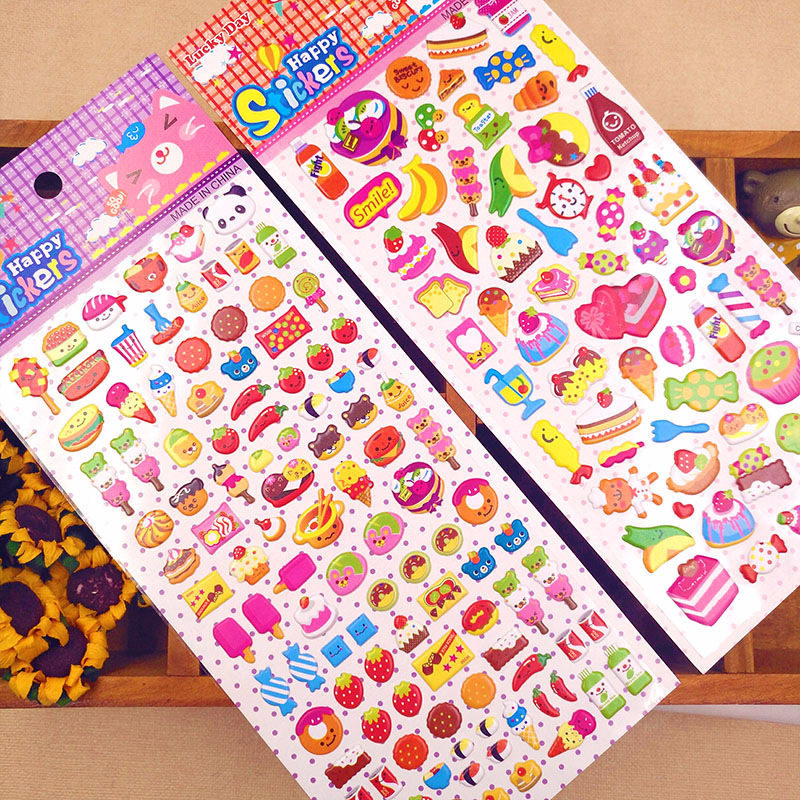 儿童卡通幼儿园奖励贴纸 韩国小粘贴3d立体可爱泡泡贴韩版贴贴