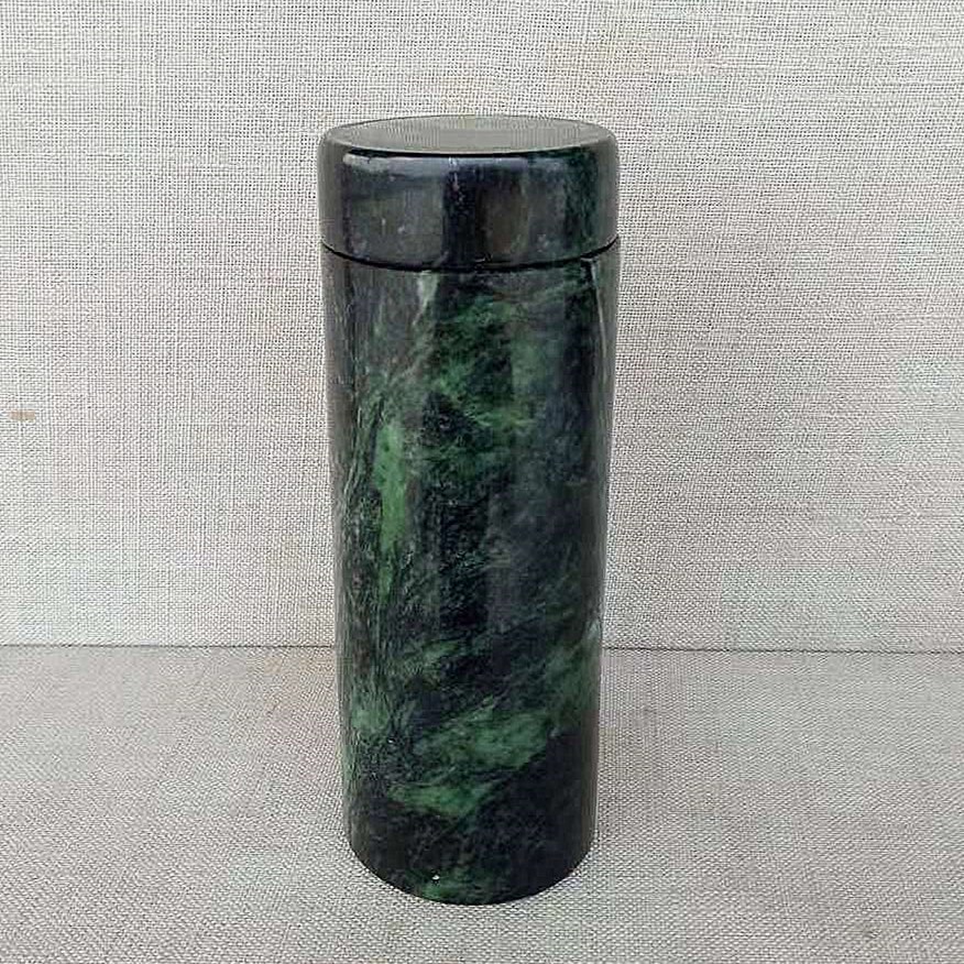 玉器蛇纹玉茶具水杯 蛇纹石 精美墨玉 祁连山蓝田玉水杯批发