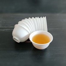 小茶杯潮汕功夫洁纯白光滑中低档容易清洗高温陶瓷酒实用百搭多款