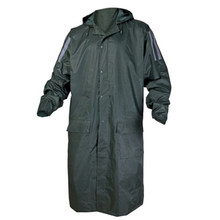 代尔塔407007连体雨衣PVC涂层带反光条长款风衣407005户外长雨衣