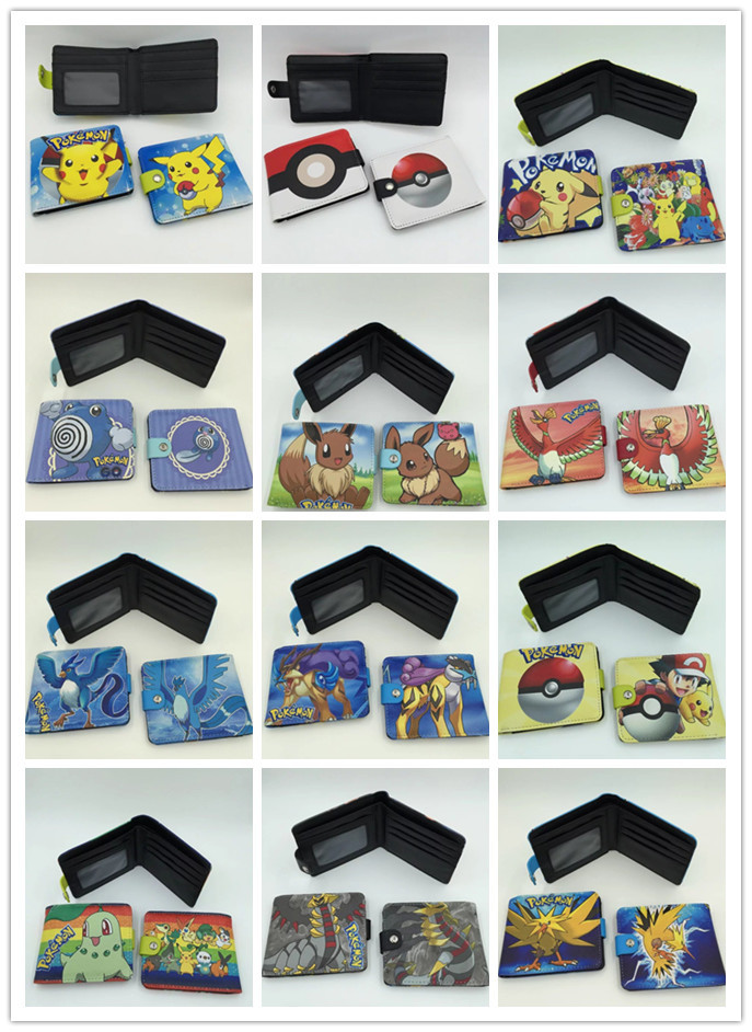 动漫周边神奇宝贝皮卡丘钱包短款二折小学生初中生可爱卡通皮钱夹