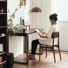 实木书桌电脑桌子台式家用卧室书法桌大板工作台写字办公桌电竞桌