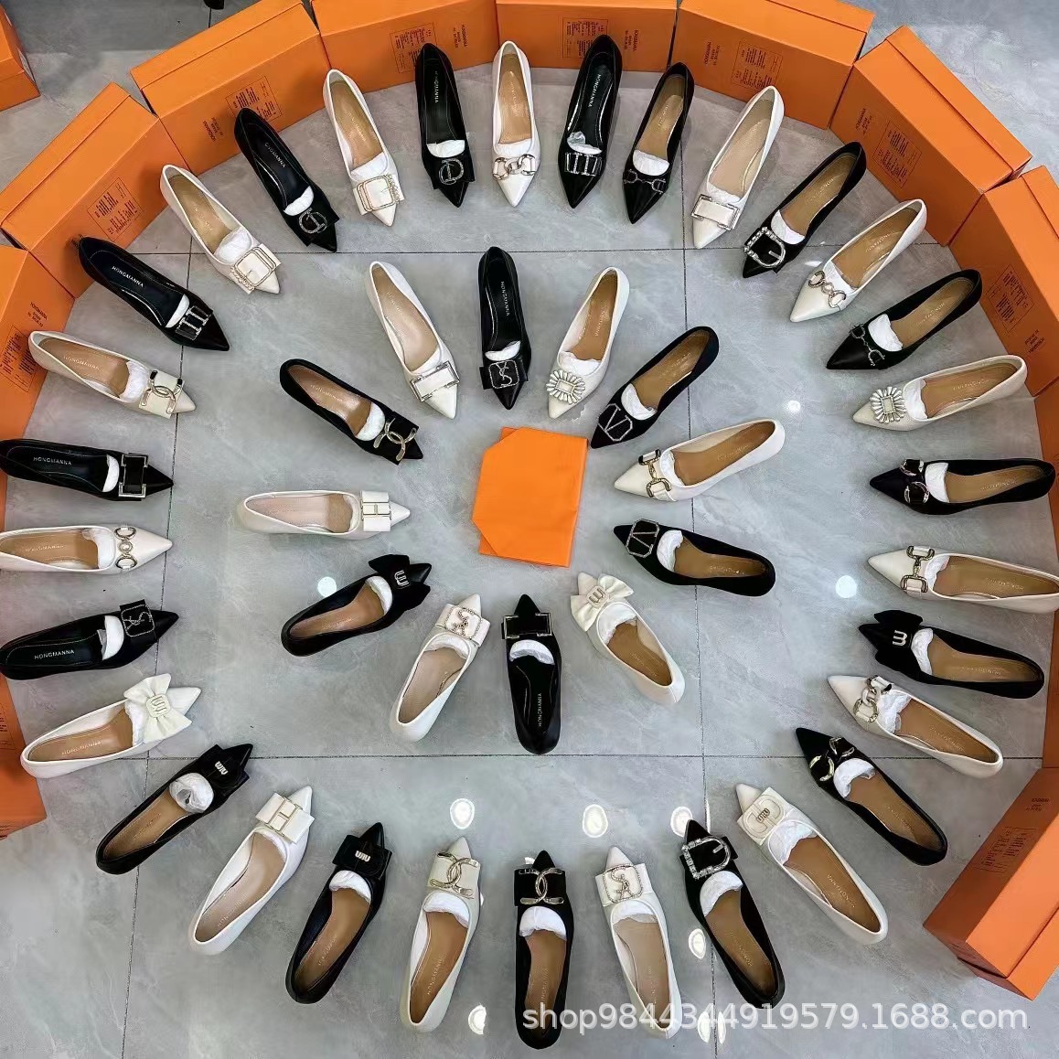 夏款新款尖头粗跟鞋商场撤柜断码女鞋直播爆款尾货鞋外贸杂款鞋子