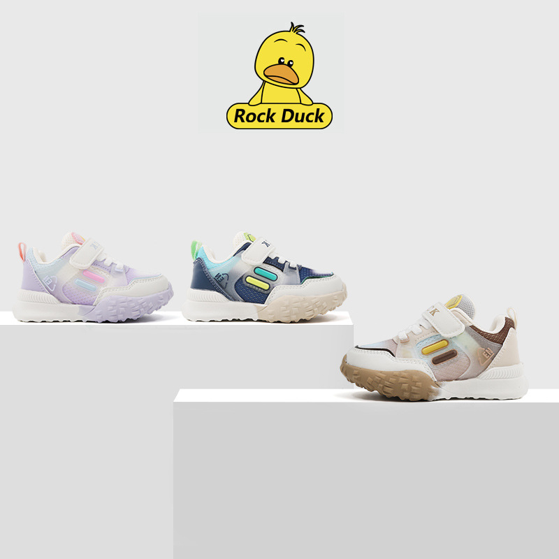 spring genuine small yellow duck children‘s non-slip wear-resistant sneakers fashion new boys and girls lightweight double mesh running shoes