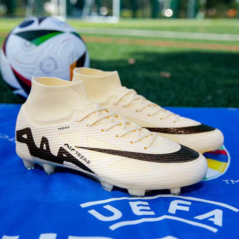 新款欧洲杯金靴刺客15跨境高帮足球鞋男款秋季tf长碎钉专业训练足