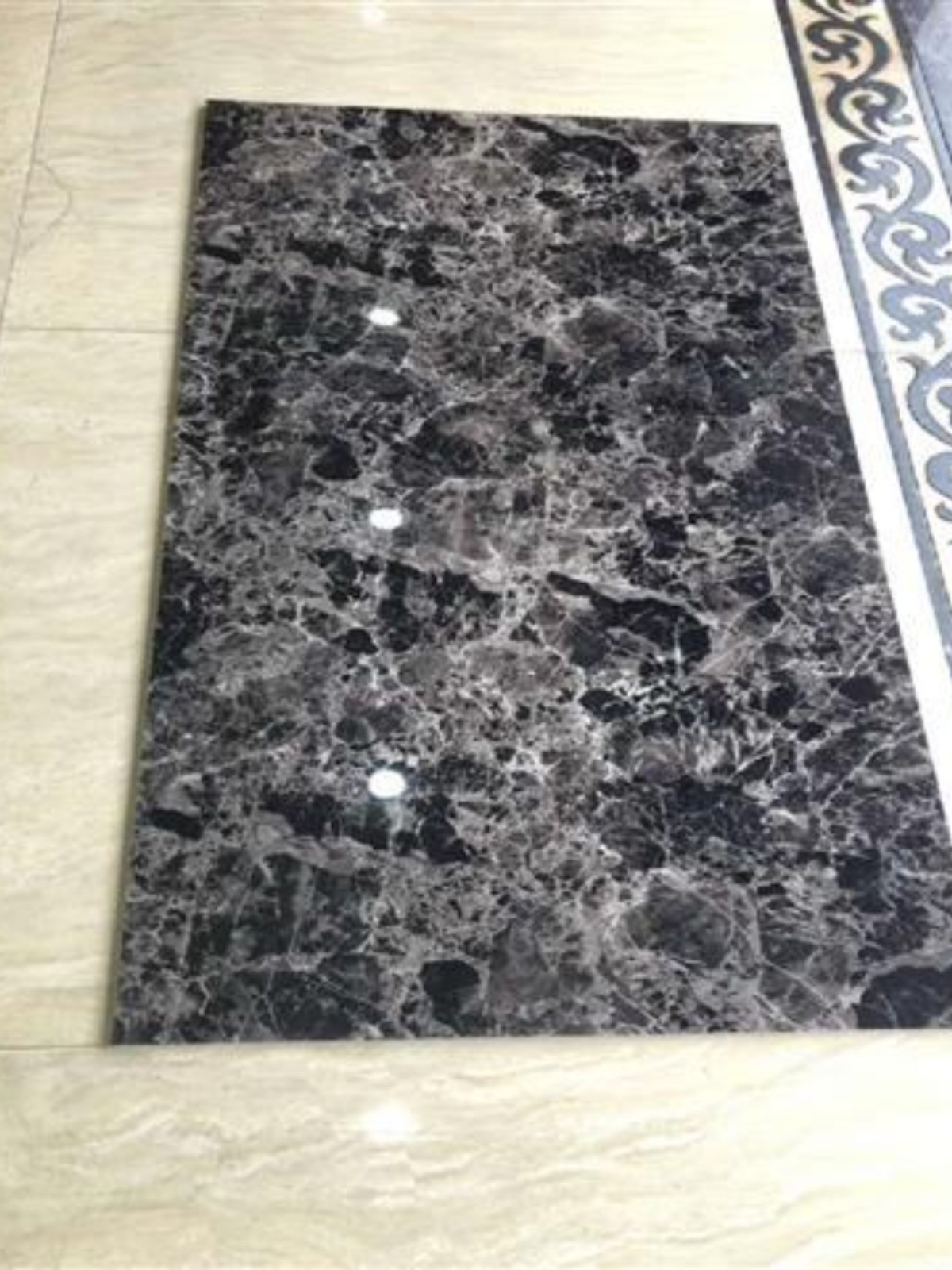 地板砖瓷砖门槛石过门石黑金花600x900全抛釉拼花客厅地砖800x800