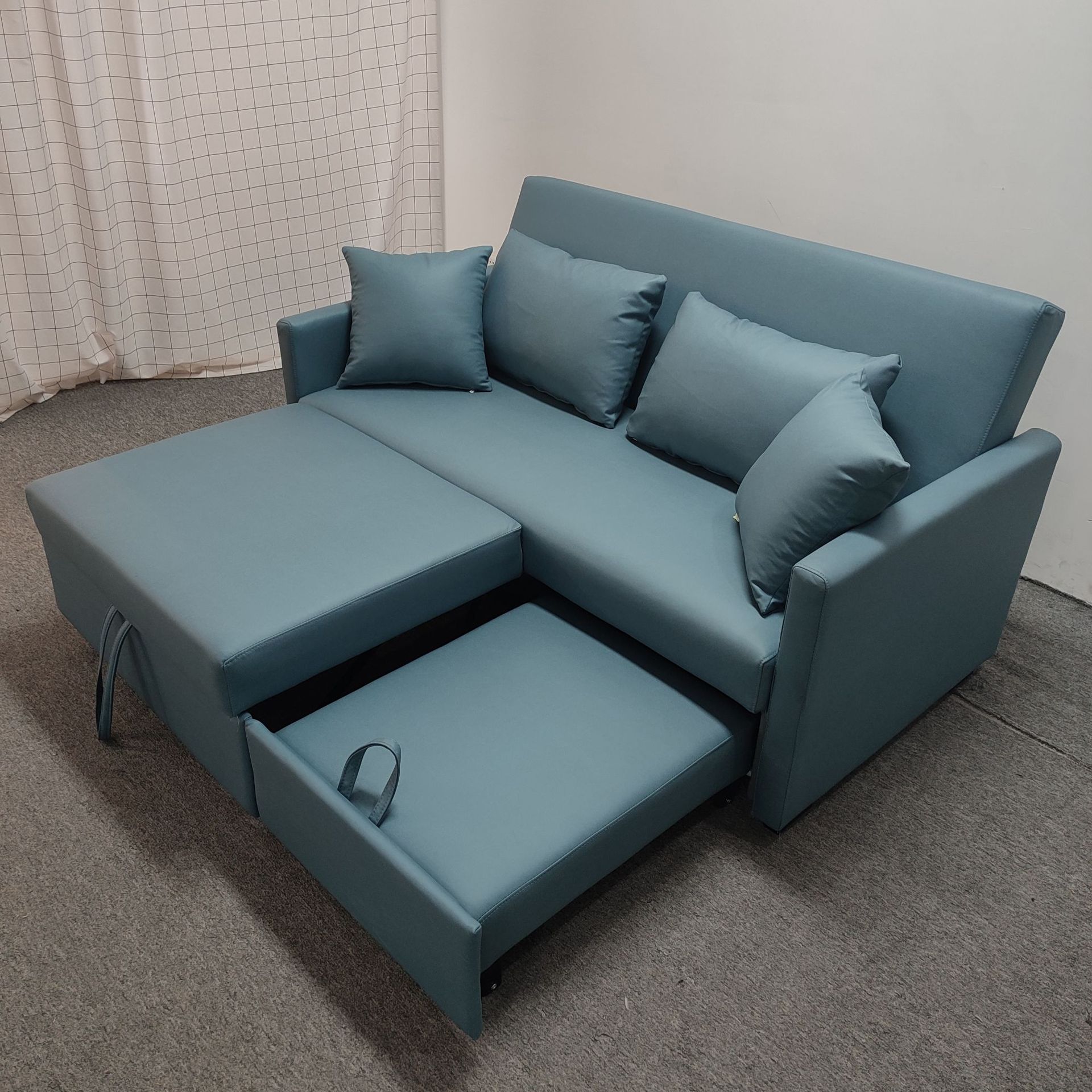 折叠小户型多功能免洗科技布沙发床 客厅书房公寓推拉两用沙发