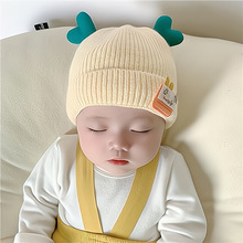 婴儿帽子冬季可爱新生婴幼儿宝宝毛线帽秋冬保暖初生男女童针织帽