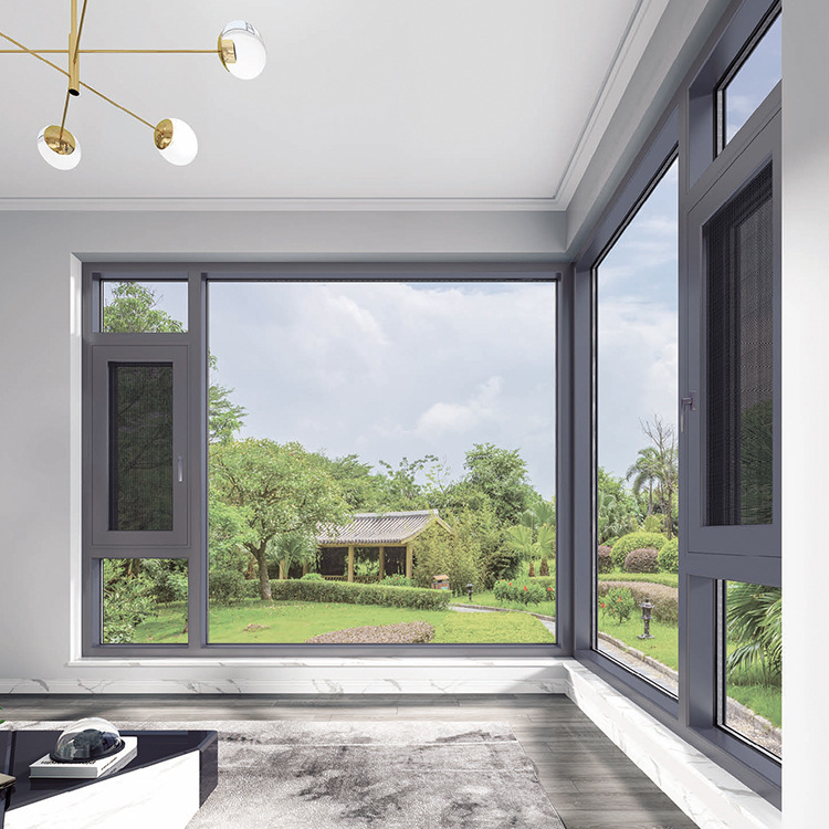 灰色铝合金门窗