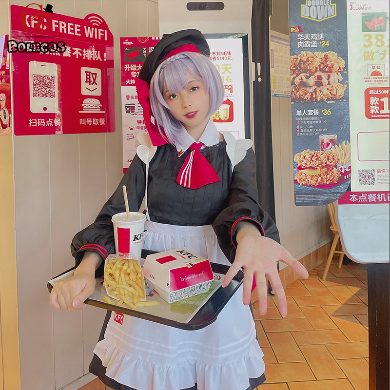 原神cos服诺艾尔kfc联动cosplay服装女仆装