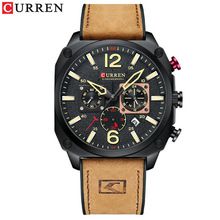 新款CURREN 8398男士皮带手表卡瑞恩日本机芯热销男士精品腕表