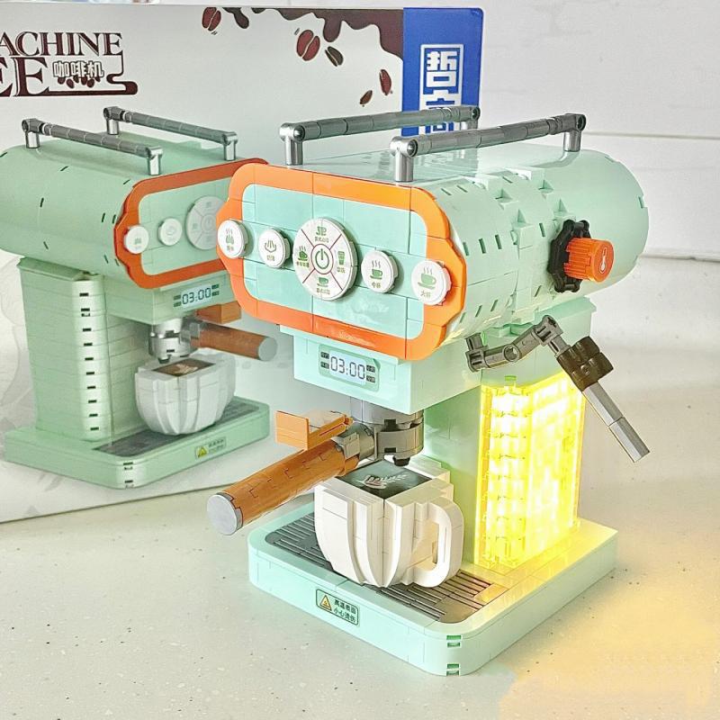 Compatible with Lego Building Blocks Science and Education Assembly Model Telescope Coffee Machine Building Blocks Bread Maker Small Particle Assembly Toy