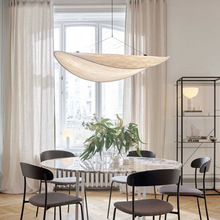 日式诧寂风折叠客厅吊灯北欧设计师创意复古艺术民宿餐厅卧室蚕丝