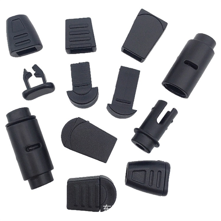 厂家现货吊种塑料绳尾夹扣织带尾夹扣鞋带尾夹扣尾夹辅料塑胶尾夹