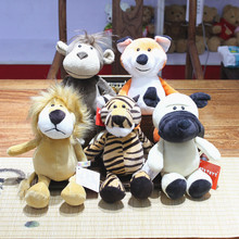 森林动物公仔长颈鹿大象狮子猴子老虎毛绒玩具儿童生日礼物批发