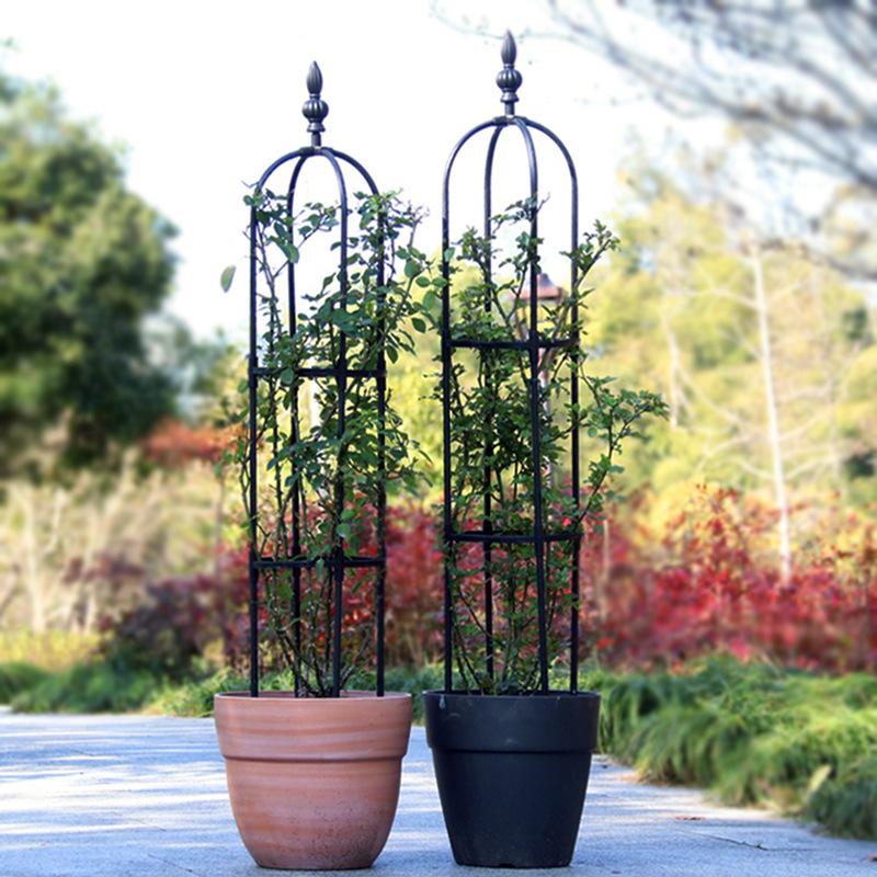 园艺简易绿植u型月季攀爬植物花组合花架室外盆栽支架家用爬藤架