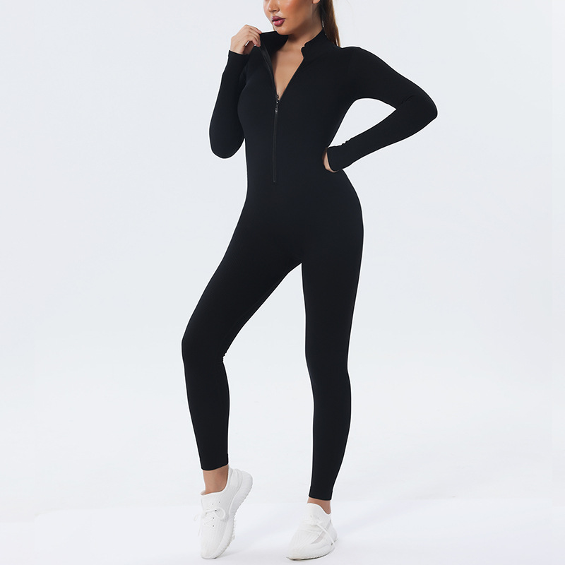 European and American Quick-Drying One-Piece Seamless Yoga Clothes Sports Suit Women's Tight Dance Fitness Yoga Bodysuit Yoga Pants