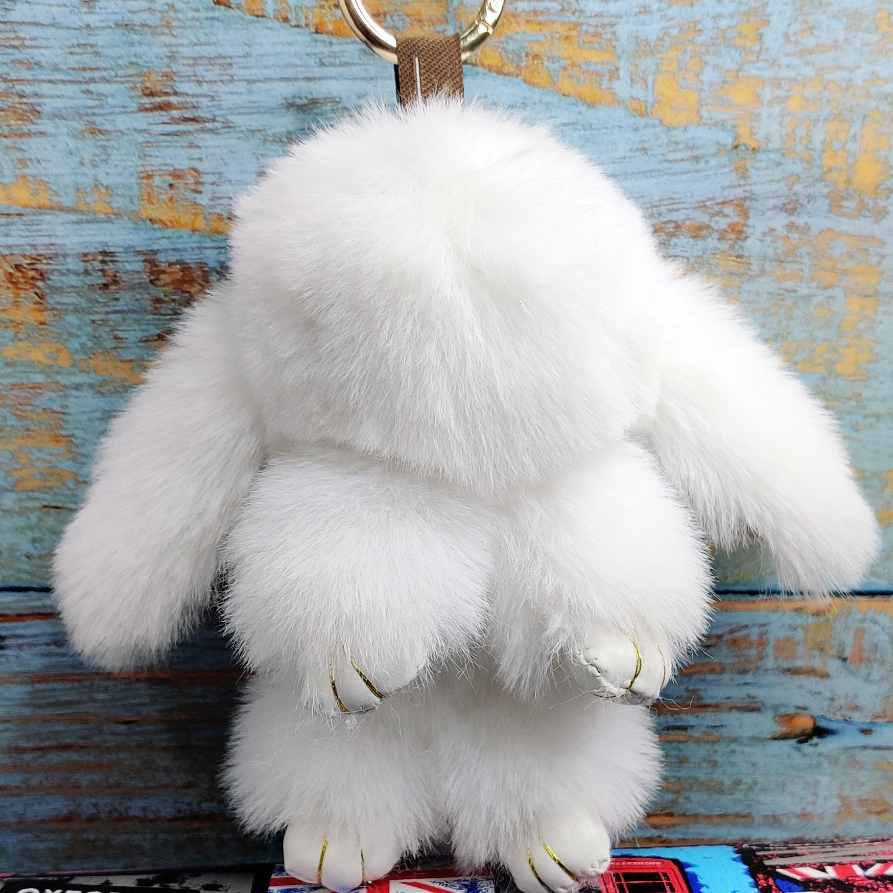 跨境现货批发diy装死兔萌萌兔钥匙扣挂件 女士包包汽车挂饰小礼品