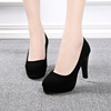 High-heeled shoes With crude Etiquette student Stiletto 5-8cm Work shoes black go to work Occupation interview Single shoes
