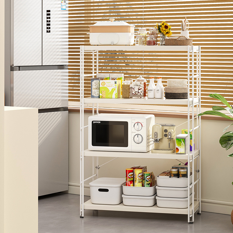 家用厨房置物架落地多功能多层收纳架微波炉架子储物架碗碟收纳架