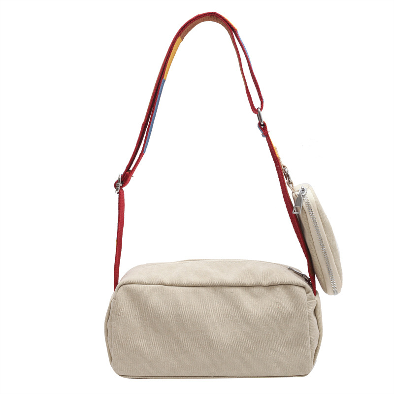 2023 New Trend Simple Canvas Bag Wholesale Korean Leisure Commute Shoulder Bag Large Capacity Fashion Pillow Bag