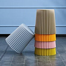 北欧创意塑料凳子加厚成人家用矮圆凳简约化妆梳妆凳客厅可移动椅