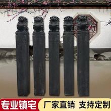 石雕狮子拴马桩仿古四神兽青石做旧拴马桩十二生肖栓马石柱子摆件