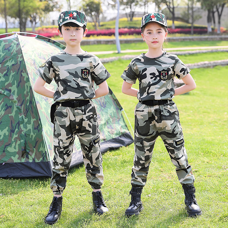 夏装儿童迷彩服套装小学生特种兵儿童演出服军装夏季军训服运动服
