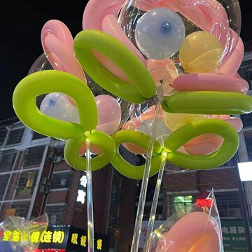 网红气球摆摊发光波波球可爱花朵造型儿童卡通夜市摆摊小商品汽球