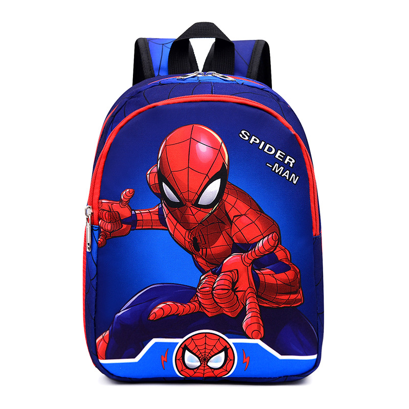 2021 New Spider-Man Kindergarten Backpack Western Style Boy Cute Cartoon Men's Medium and Small Class Ultra-Light Travel Backpack