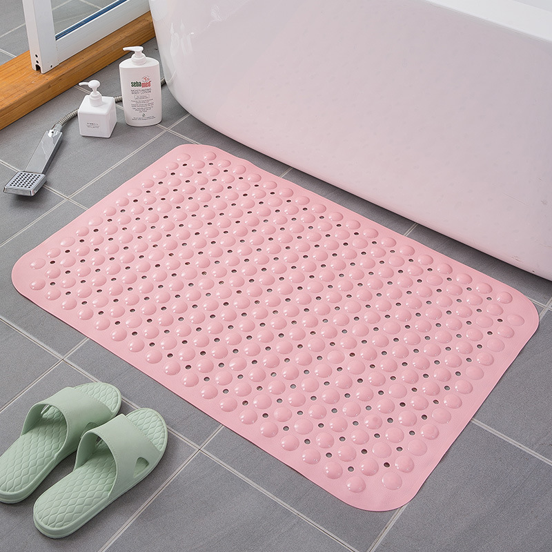 Bathroom Non-Slip Mat Bathroom Toilet Bath Non-Slip Mat Shower Room Foot Mat with Suction Cup Bathtub Anti-Fall Mat