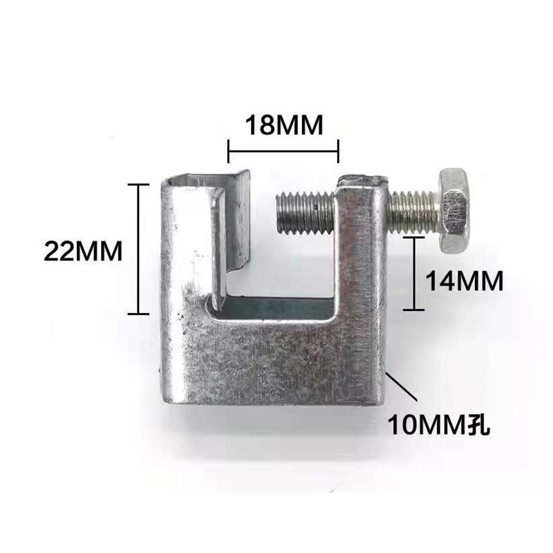 铸铁老虎卡c型钢吊件h槽钢挂钩工字钢梁卡方形铁皮镀锌虎口夹牙