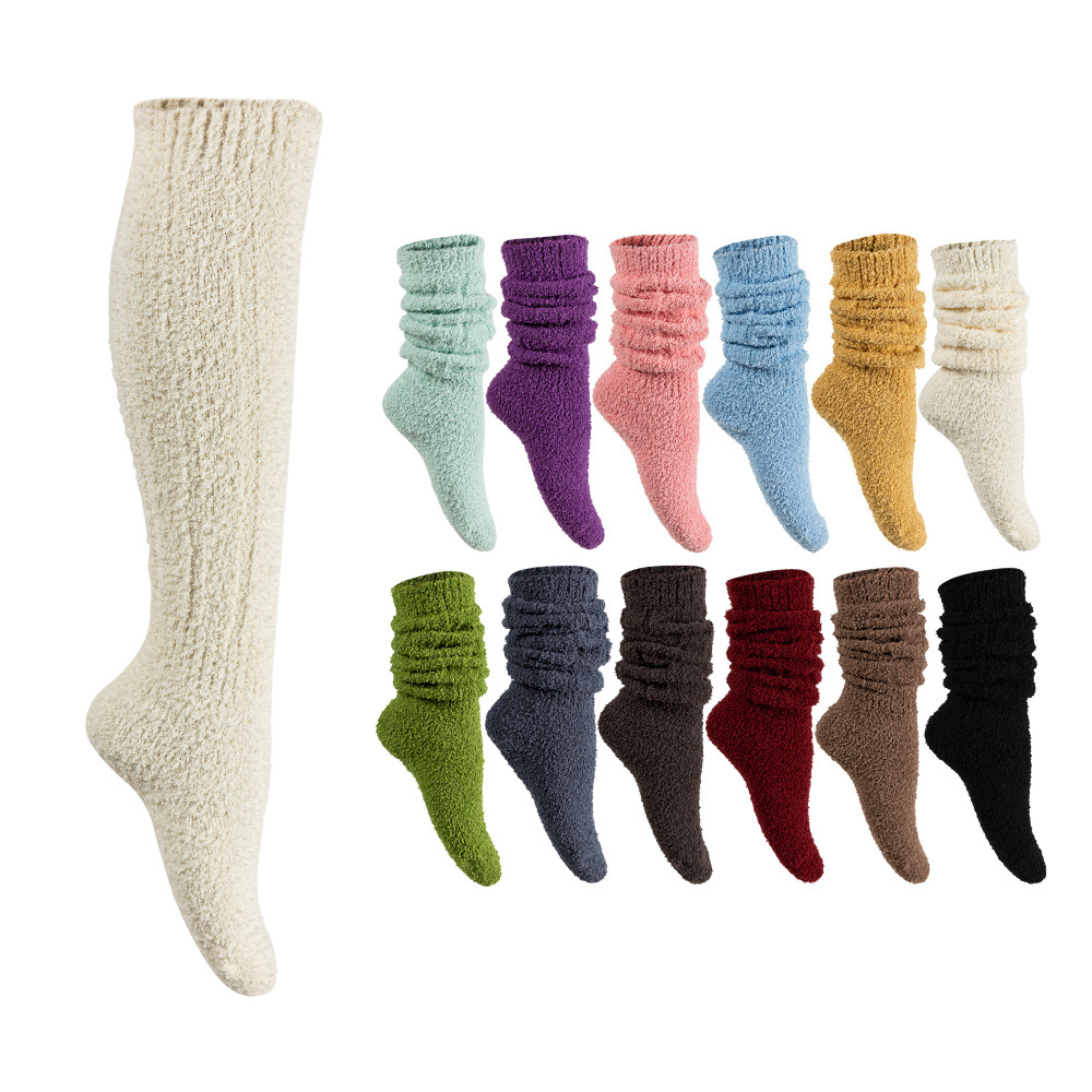 Cross-Border Soft Cozy Socks Calf Bunching Socks Sleep Maternity Socks Amazon Slouch Socks