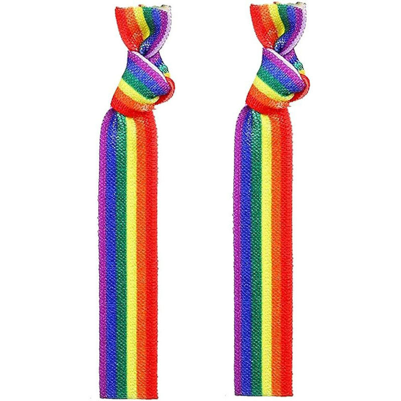 Cross-Border Lgbt Rainbow Knotted Headband Hair Band Pride Moon Wrist Strap Accessories Lanyard Hair Rope Bulk