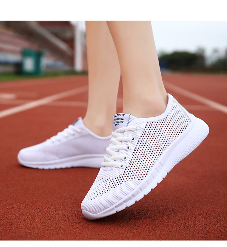 跨境大码夏季网眼镂空透气女鞋网面运动鞋薄款女士网鞋休闲鞋单鞋
