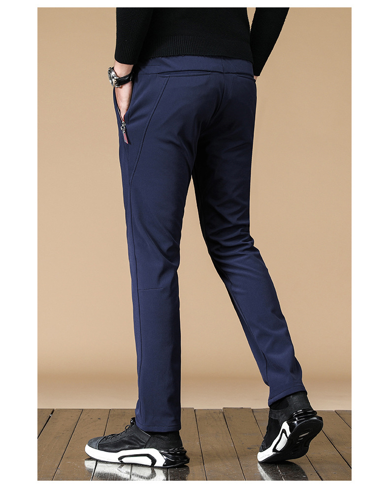 夏季薄款休闲裤男修身韩版潮流裤子男小脚裤青年男士长裤弹力百搭