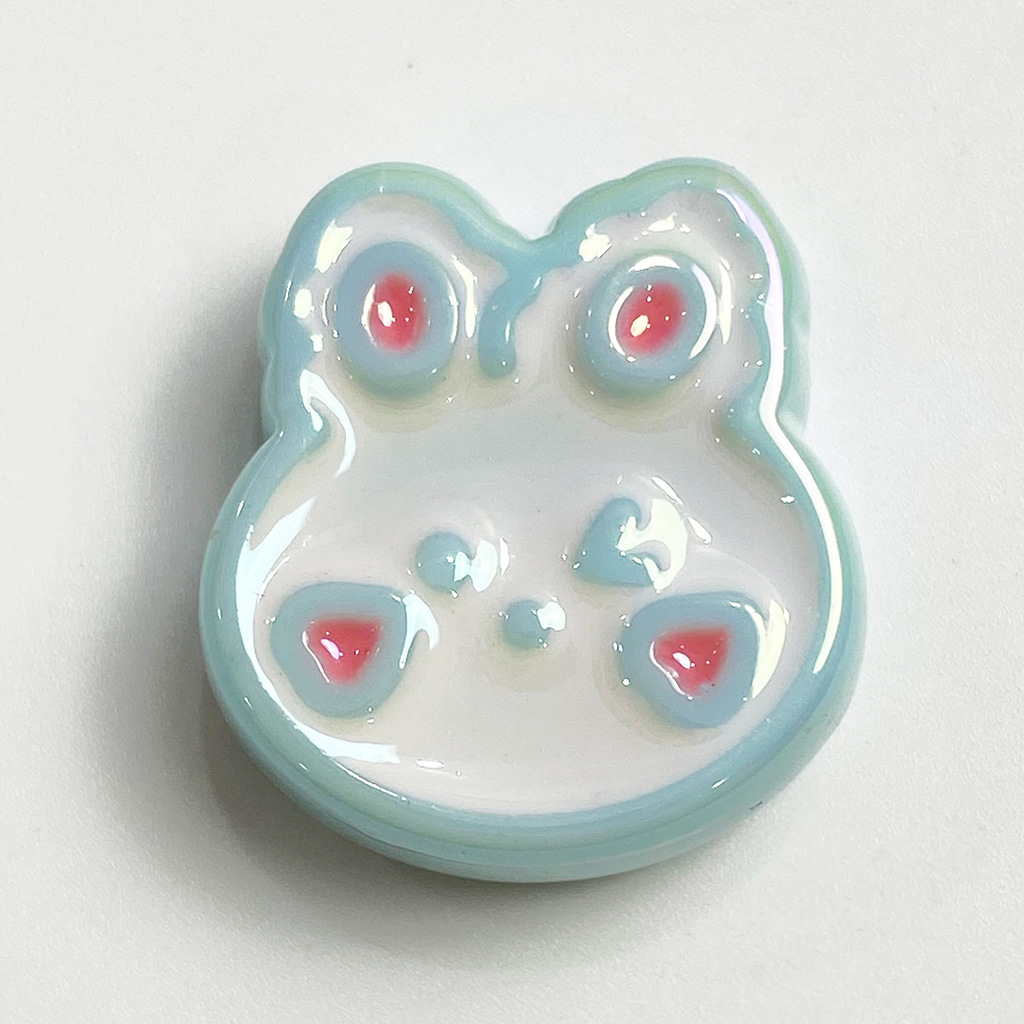 Drop Oil Colorful UV Bunny Bear Ultraman Handmade DIY Mobile Phone Charm Accessories Straight Hole Beaded Barrettes Accessories Scattered