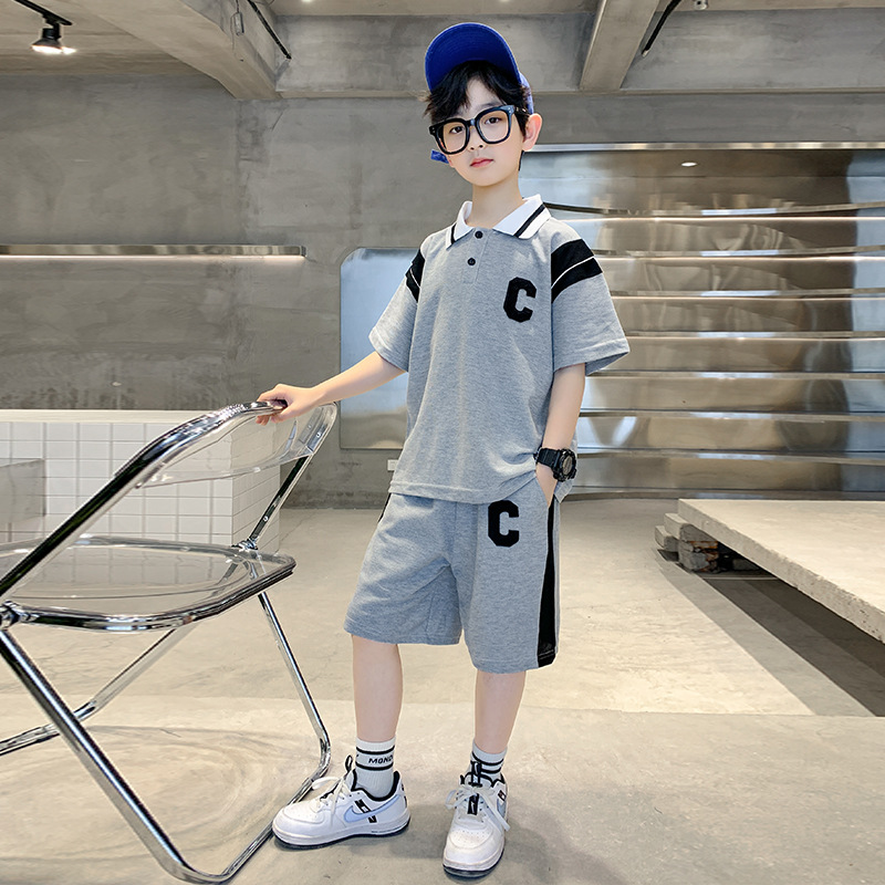 儿童装男童夏装套装2024新款中大童夏季帅气男孩洋气炸街休闲衣服