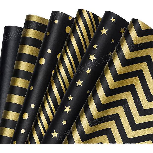 定制印刷17克黑色拷贝纸包装箱包鞋服饰彩盒防潮纸印刷黑色雪梨纸