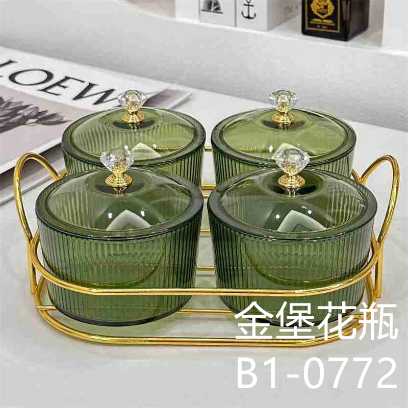 Green Plastic round Fruit Plate Living Room Coffee Table Storage Box Refreshments Candy Plate Dim Sum Plate Snack Dish Dried Fruit Box