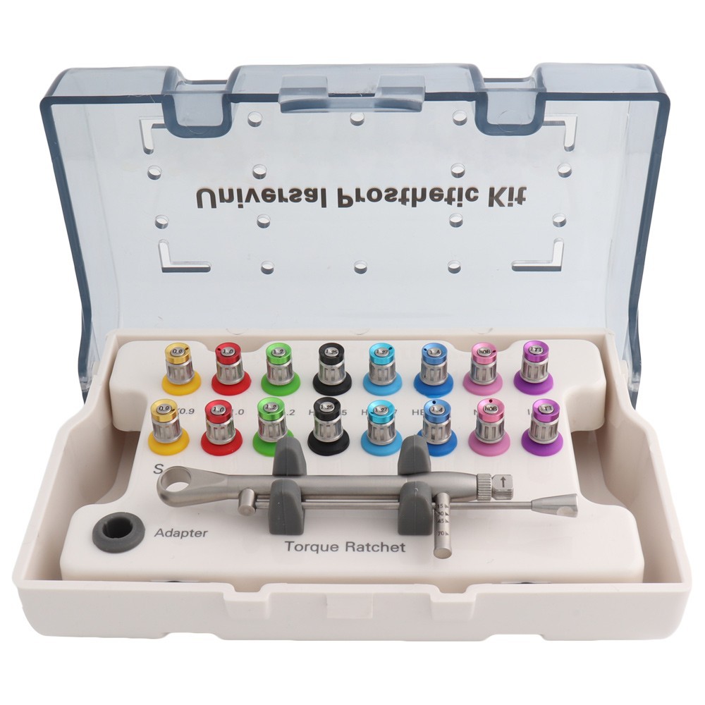 牙科医疗口腔种植体修复万能工具盒螺丝刀转移杆扭力扳手10-70ncm