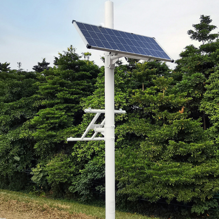 4g网络户外太阳能环境监测杆,免布线360度可调节实时监控立杆