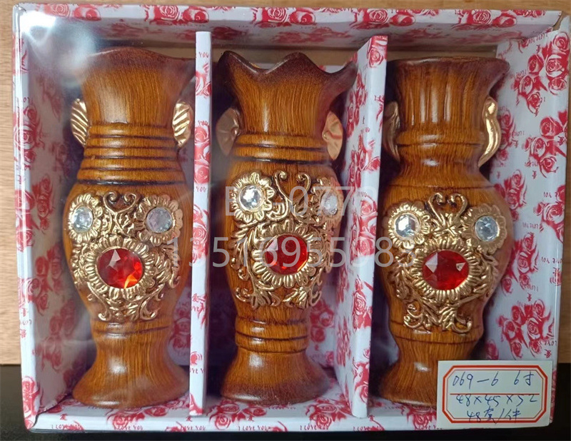 Wholesale European-Style 6-Inch 15cm Handmade Retro Creative Vase Table Decoration Flower Ware Affordable Gift Flower Pot