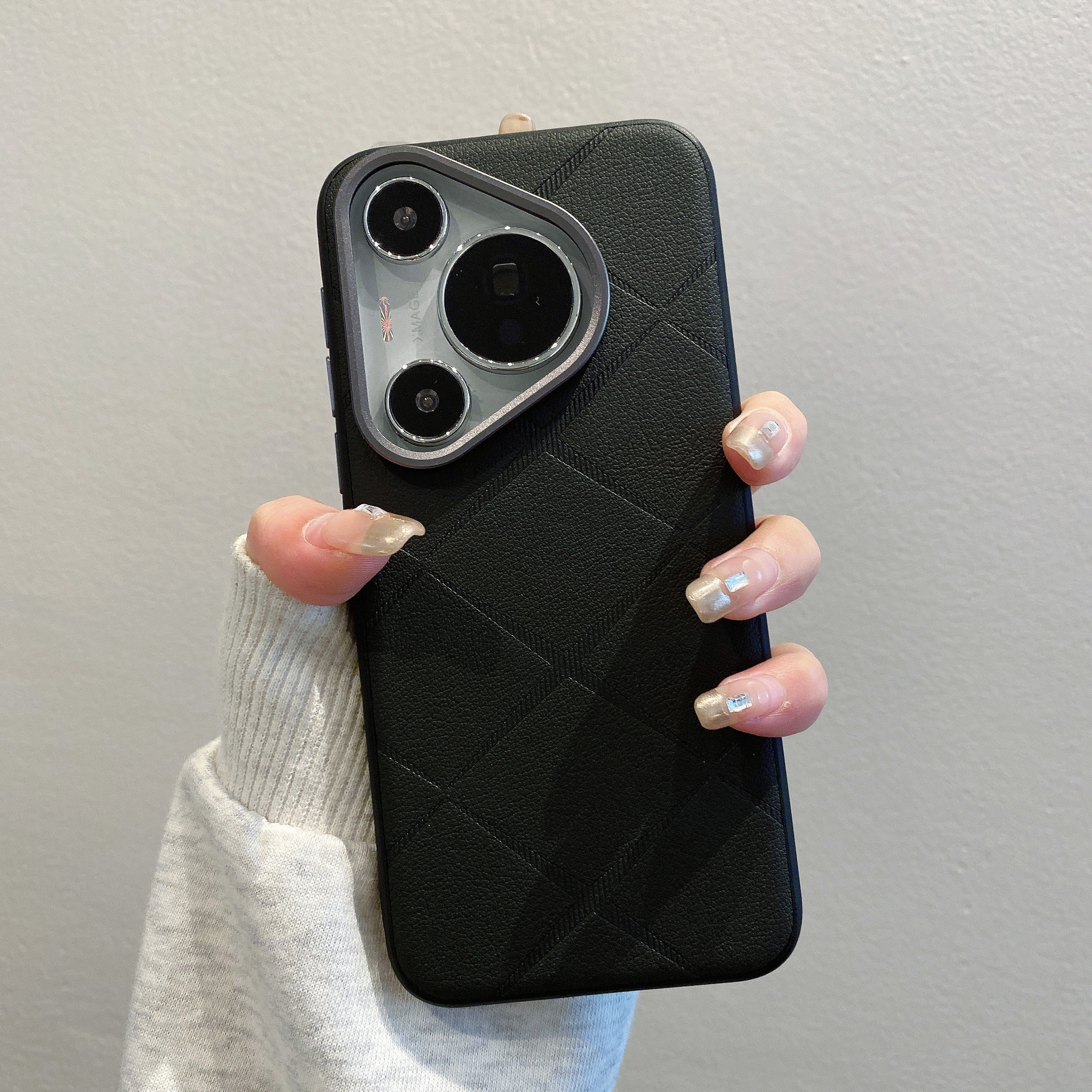 适用华为pura70手机壳星芒素皮pura70pro 防摔保护套ultra新款