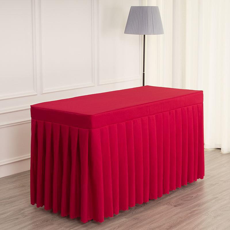 Conference Tablecloth Table Cover Hotel Event Sign-in Exhibition Office Long Table Table Skirt Rectangular Tablecloth Table Skirt