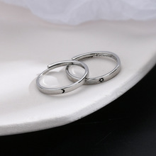 小众设计日月之恋情侣戒指一对活口日韩学生简约男女同款对戒手饰