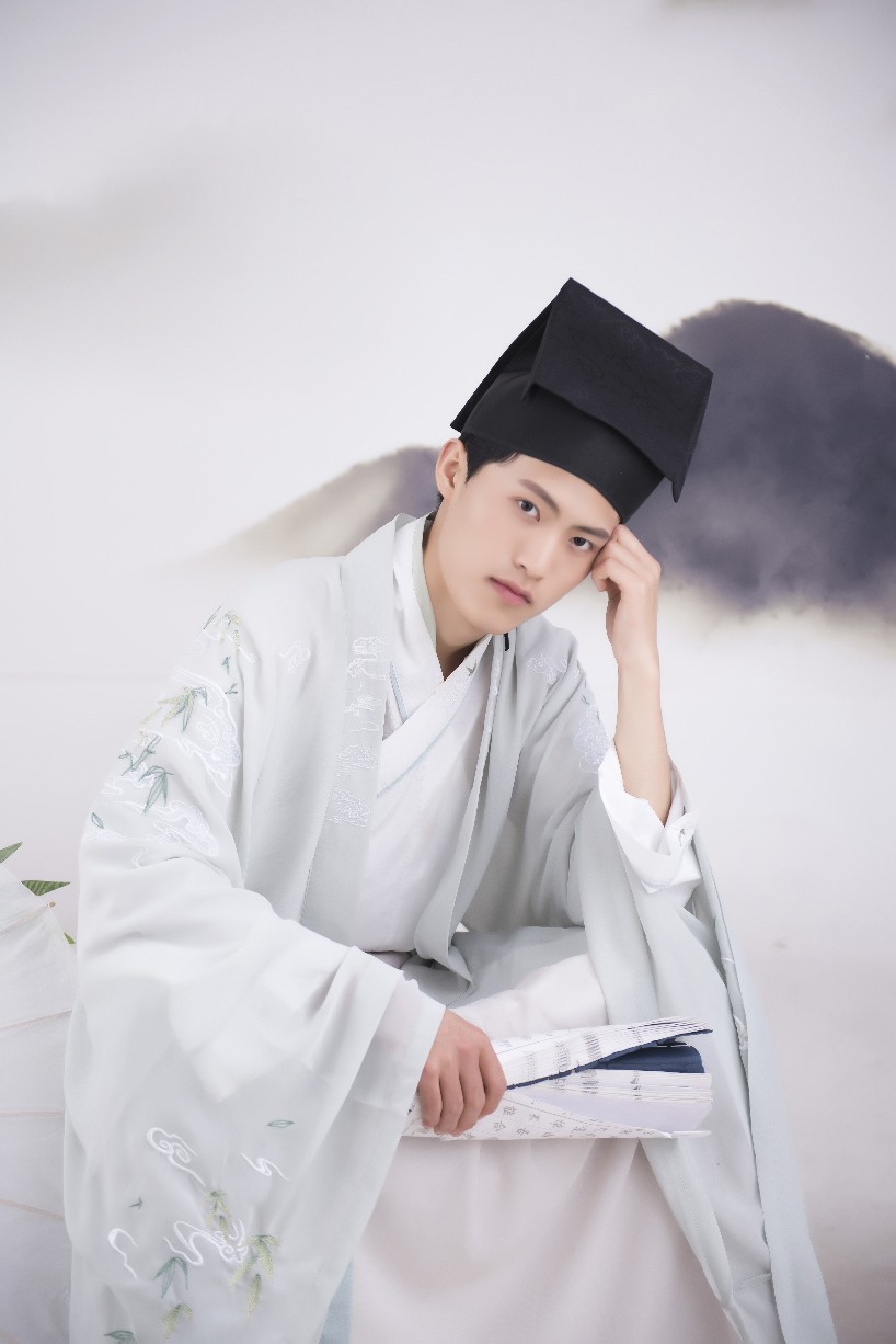 明代飘飘巾  古代秀才帽子 汉服学士巾帽  纯阳巾