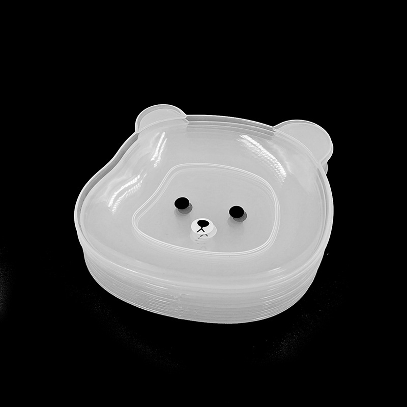 Cute Bone Dish Cartoon Bear Dish with Base Fruit Snack Plate Ins Style Dish Home Spit Bones Small Plate