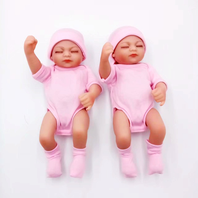 直销仿真娃娃30cm重生搪胶娃娃洗澡换装哇偶公仔婴儿儿童外贸玩具